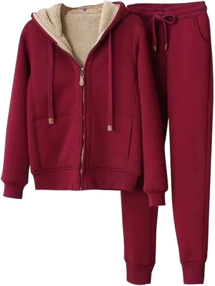 Conjunto de 2 piezas de forro polar para mujer